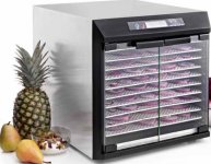 The Excalibur EXC10EL - 10 Tray 100% Stainless Steel Commercial Quality Dehydrator with Glass Doors and Stainless Steel Trays